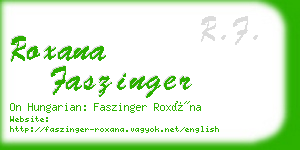 roxana faszinger business card